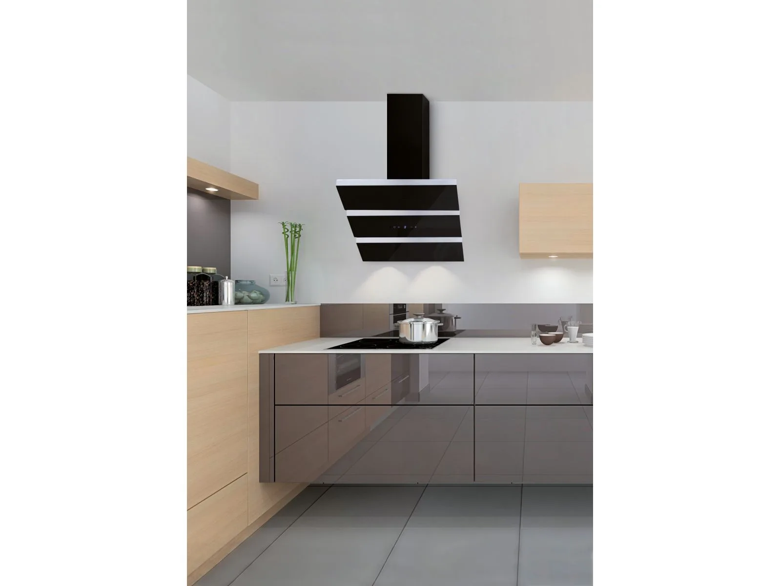 Okap kominowy Toflesz Cascada Czarny 60 11 cc413435f412ff7072d6d598fb0333f4